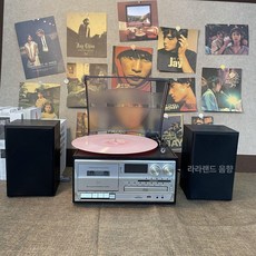 올인원 오디오플레이어 LP 카세트 일체형 바이닐, 나이트블랙 외장 스피커, 기본 색상