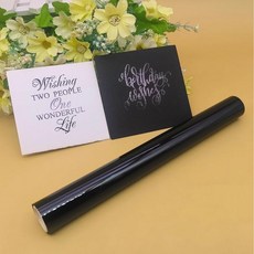 종이 공예플래너초대용 Alinacutle 블랙 레이저 토너 반응성 포일 롤 메탈릭 전사 핫 시트 폭 7.60인치 길이 16.40피트 1PK, Black