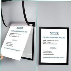 사무실게시판 사이즈 문서 보관 프레임 투명 커버 명함판 탈부착 가능 A4, 본상품