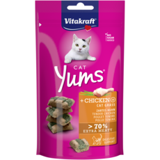 비타크래프트 캣얌 고양이 간식 치킨, 혼합맛(닭/캣그라스), 40g, 9개