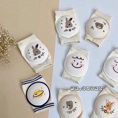 韓版刺繡小圖寶寶爬行保護專用膝墊 現貨，柔軟舒適，保護膝蓋，多款可選, 老虎,現貨, 1個