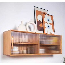 원목 유리문 찬장 레트로찬장 우드 쇼케이스 그릇장, 100cmx30cmx40cm - 우드