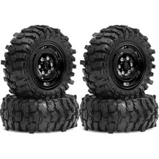 MJX H12Y+와 호환 가능 MN128 MN82S LC79 112 RC 크롤러 금속 19인치 비드락 휠 타이어 OD 88mm346인치 4개 세트, MJX H12Y+와 호환 가능 MN128 MN82S L