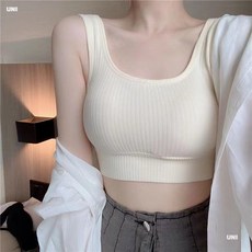 【UNI】吊帶內衣女士內搭打底外穿抹胸帶胸墊無鋼圈聚攏上託學生運動 背心