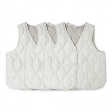 발열 패딩 조끼(1p) 아이보리-3개 겨울조끼 조끼패딩 경량조끼 경량패딩 베스트