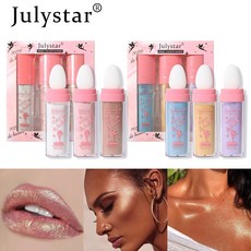 JULYSTAR 仙女高光拍拍粉套裝 提亮面部身體, 1個, 10g*3pcs