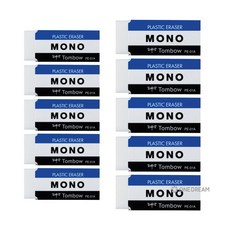 [원드림]톰보 모노지우개 소 PE-01A 중 PE-04A 10개 세트, 1세트, 소 5개+중 5개 10종세트
