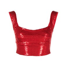 아투바디쿠튀르 시퀸 장식 크롭 탑