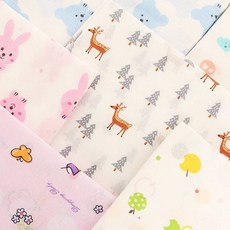 순면 나염 가제손수건 대 10매입