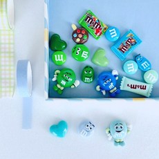 초콜릿 파츠 18pc 신발 파츠 냉장고 자석 선샤인마켓 실내화 꾸미기, 신발파츠, 블루톤