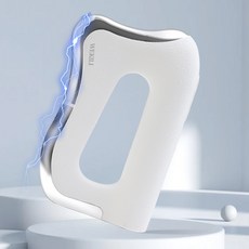 WEKILI 핸디형 다용도 EMS 저주파기 온열 괄사 마사지기 전동 무선 바디라인 근막이완 미세전류 안마기, 화이트