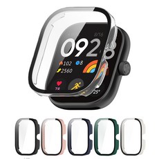SKENOS 샤오미 레드미워치 강화유리보호필름 보호케이스 RedmiWatch5, 딥그린