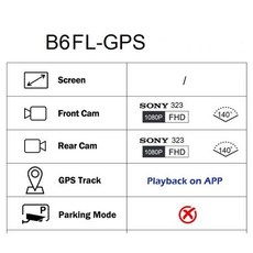 오토바이 블랙박스 2채널 주행녹화용 VSYSTO 전면 및 후면 대시 캠 140170 도 화면 없음 전신 방수 와이파이 모터 DVR GPS 야간 1080P, 6)64G, B6FL-GPS