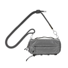 MAGEASY Bun Sacoche 防潑水機能掛繩隨行包 收納包 潮流 包包 水壺包 水壺, 太空灰＋高冷灰, 1個
