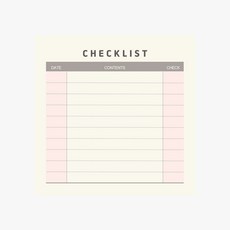 체크리스트 메모 디자인 패드 종이 ord+8473WQ