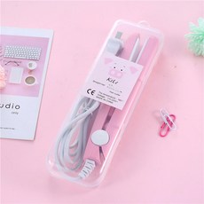 捲髮棒直發器女學生迷你小型電夾板直卷兩用劉海直捲髮器, 收納盒+粉色, 無規格