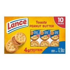Lance 내슈빌 핫 체다 샌드위치 크래커 10팩 161698, 02 1.28 Ounce (Pack of 10), 구운 땅콩 버터, 36g, 1