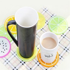 모르닉상점 과일모양 실리콘 컵받침 잔받침, 용과