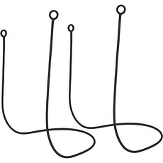 2개의 이어플러그 랜야드 소프트 신뢰할 수 있는 유연한 실리콘 코드는 탈착식 팁이 대부분의 이어플러그와 호환되며 일상적인 루프 조용한 참여 경험을 제공합니다, Black, One Size, 1개