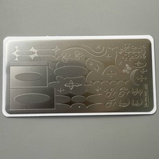 네일 템플릿 XMQ 아트 스탬핑 플레이트 라인 시계, 옵션01) SPV400, 1개