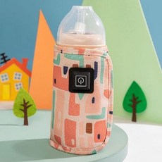 모유중탕기 보틀워머 모유 분유 우유 보온 데우기 커버 병 열, 분홍색 1.5m 케이블