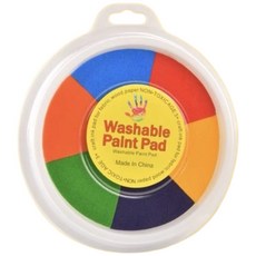 環保可水洗手指畫印泥, 小-6色 (18CM)