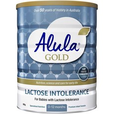 호주 알룰라 Alula Gold Lactose 0-12개월 골드 락토스 인톨러런스 신생아 아기 분유, 5개, 900g