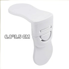 多功能兒童安全鎖 防夾手抽屜櫃子冰箱門鎖, 1個, 多功能圓形單按頭直角鎖