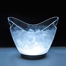 LED 투명 아이스버킷 와인쿨러 바스켓 감성캠핑 (AA건전지 포함), 1개