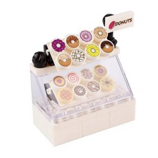 MOC 도시 슈퍼마켓 스트리트 뷰 장면 빌딩 블록 음료 기계 금고 게임 콘솔 디저트 캐비닛 테이블 벽돌 장난감 217644, B16-27-2