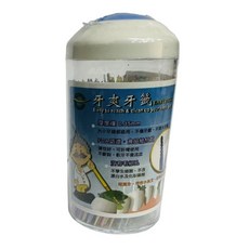 牙爽牙籤 專利型扁齒型牙籤 塑膠牙籤 不流血 不斷裂 0.15mm 食品級材質 超耐用 台灣製造, 1個, 罐裝