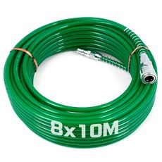 우레탄연질 에어호스 에어줄 타카호스 콤프레샤호스 에어호수 타카호스 주황 녹색, 11. 녹색 8파이X10M, 1개