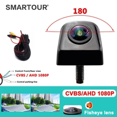 스마트투어 AHD/CVBS 1080P 야간 투시 블랙 차량 후방 카메라 금속 바디 백업 어안렌즈 4핀 포함, 01 CVBS AHD 1080P