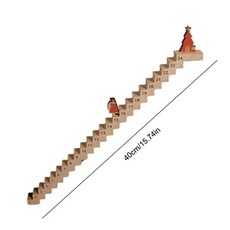 캘린더 나무 책상 장식 계단 오르는 산타 여행하는 어드벤트 카운트다운, 1. Wood