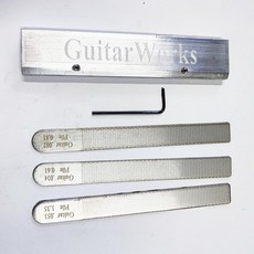 기타공구 어쿠스틱 세트 기타 너트 파일 및 프렛 크라우닝 도구 4Pcs 스틸 루티어 수리 키트, 1개