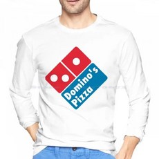 100% 면 후드티 티셔츠 도미노 피자 상품 베스트 셀러, 1개, 41) LongSleeve-White - L