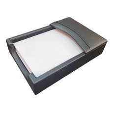 易利優品 Nappa 頭層牛皮 Memo 座 - 辦公室桌面收納，提升工作效率, 黑色, 1個