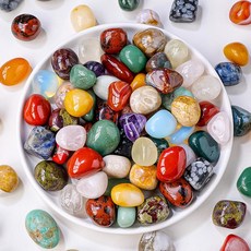 東海水晶滾石粉晶紫水晶白水晶虎眼石青金石水晶碎石擴香石療愈石, 紅熔鍊2—3CM,100g/包