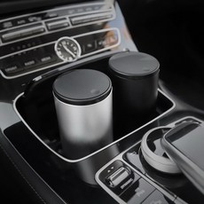 쓰레기통 2color 휴지통 자동용 알루미늄 가벼운 재떨이 베르 89350pc 1(EA), 검정