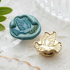 밀봉 스탬프 판 왁스 봉인 도장 카드 1개 D, 22. 34-22mmx21.9mm