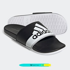 adidas 愛迪達 拖鞋+書籤原子筆, 295, 黑色