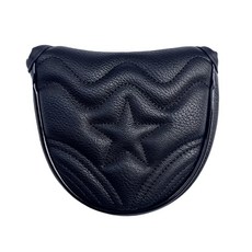 블랙 말렛 퍼터 커버 마그네틱 골프 헤드 - 프리미엄 PU 가죽 클럽 스타 헤드커버 스타일 퍼터용 101630