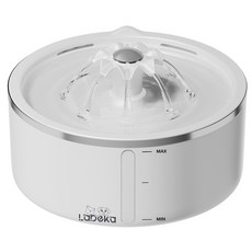 LABEKA 고양이정수기 2.5리터 저소음 워터 펌프 플러그인 모델, 1세트, 하얀색, OZWF03-1