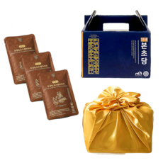 우슬&보스웰리아차(황금보자기 선물포장): 우슬과 보스웰리아+전통원료를 배합한 건강진액 전통차 by 연세본초당 SINCE1988, 1개, 우슬+보스웰리아차10포(황금보자기 선물포장)