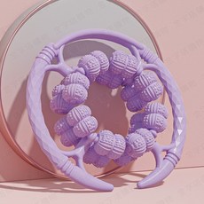 滾輪按摩器 環形按摩器, 環形按摩器【32輪】珍珠紫, 1個