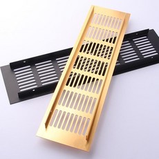 알루미늄 환기 그릴 신발장 통기구 방습 사각 트레이, 50 x 300 350 400 블랙 실버