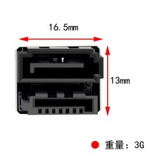 寶弘 90度/180度 主機板SATA雙側出轉向接頭 7PIN SATA 90度轉向接頭, 1個, 單孔180度