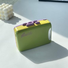 레트로 박스 휴대용 카세트 플레이어 워크맨 경량, 그린, 기본 모델명/품번