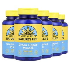 네이쳐스라이프 뉴질랜드 초록입홍합 1500mg 90 베지캡슐 5개, 90정