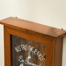 實木複古鑰匙收納盒 掛鈎壁掛入門玄關創意壁飾, 1個, 無痕釘*6【無鑰匙掛鈎】